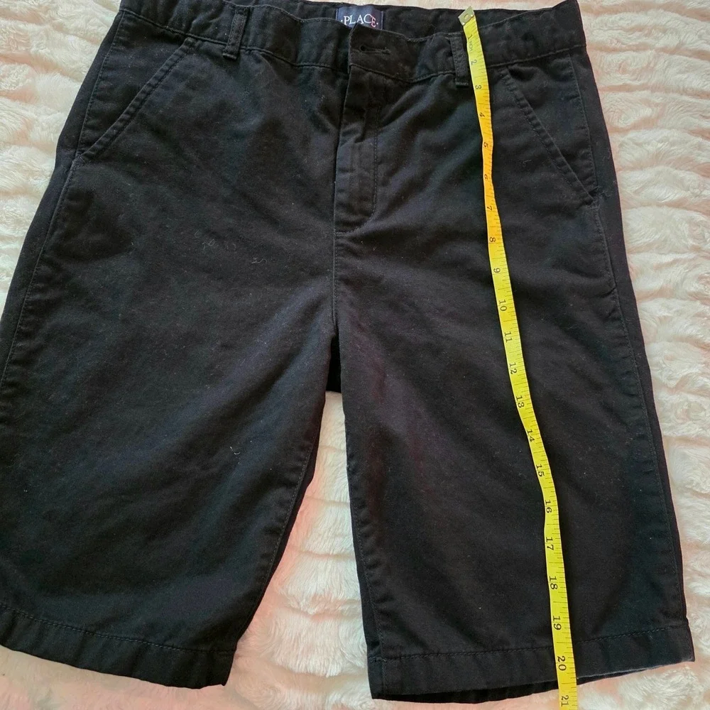 The Children's Place Black Chino Shorts Size 16 School Uniform Casual‎ Preppy